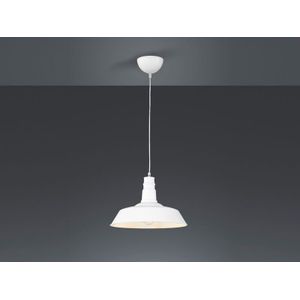 Retro Pendelleuchte will Lampenschirm Metall Weiß ø 36cm