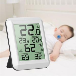 SNQ - Mini-Digital-LCD-Innenthermometer, Raumhygrometer °c/°f Temperatur- und Feuchtigkeitsmessgerät Thermo-Hygrometer mit St�änder auf der Rückseite