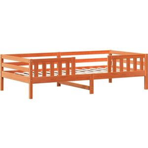 Massivholzbett ohne Matratze Wachsbraun 90x200 Kiefernholz Vidaxl