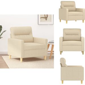 Vidaxl - Sofasessel Creme 60 cm Stoff - Sofasettesel - Cremefarbener Sessel - Esszimmerstuhl - Wohnzimmersofa - Gemütlicher Sessel