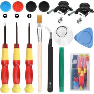 Jalleria - 2er-Pack Ersatz-3D-Analog-Joystick für Nintendo Switch und Switch oled Joy-Con-Controller mit Schraubendreher und Tri-Wing-Pinzette,