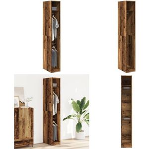 Kleiderschrank Altholz-Optik 30x50x200 cm Holzwerkstoff - Vidaxl