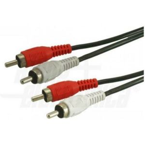 Kabel von 2 rca audio stecker auf 2 rca audio stecker 1,5mt 17-009b - Alpha Elettronica