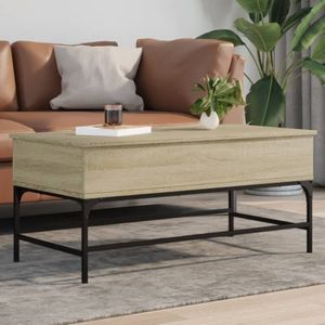 Torana - Couchtisch Sonoma-Eiche 100x50x45 cm Holzwerkstoff und Metall
