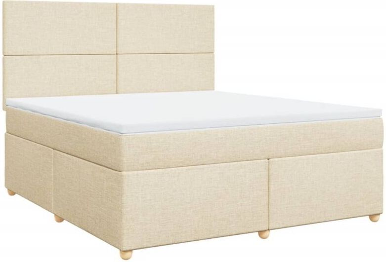 Vidaxl - Boxspringbett mit Matratze Creme 180x200 cm Stoff