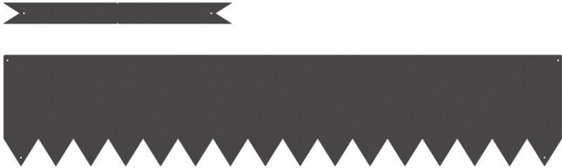 Schwarz Pulverbeschichteter Stahl 100 x 0.5 x 20 cm Robust vidaXL