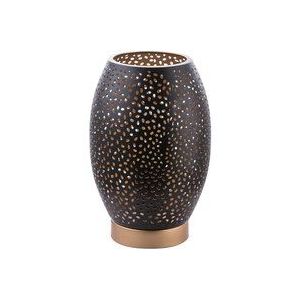 Design Tisch Lampe Wohn Arbeits Zimmer Dekor Stanzungen Leuchte gold schwarz