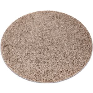 Teppich soffi Kreis shaggy 5cm beige beige rund 100 cm
