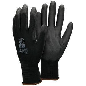 480 Paar Arbeitshandschuhe mit PU-Beschichtung, Größe 9-L, Schwarz, atmungsaktiv, rutschfest, robust, Mechanikerhandschuhe Montagehandschuhe