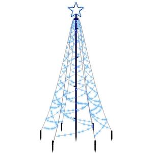 LED-Weihnachtsbaum mit Erdnägeln Blau 200 LEDs 180 cm Vidaxl