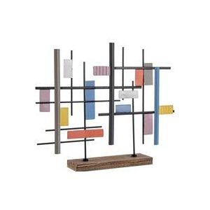 Moderne Stahlliege aus Holz Mondrian - 61x10x48,5 cm