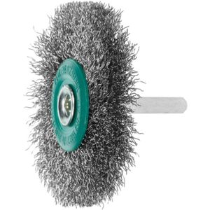 Lessmann ® - Lessmann Schaft-Rundbürste INOX-Draht 0,30 mm, Bürsten-⌀xBesatzbreite: 70X10 mm