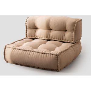 Modulares Sofa aus Baumwolle Yebel Braun Weizen - Sklum