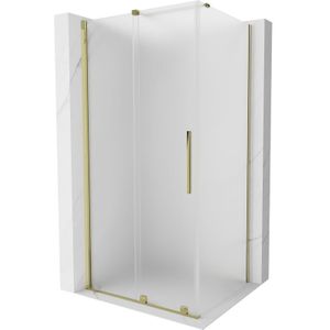 Mexen Velar Duschkabine, verschiebbar, 110 x 80 cm, matt, gold - 871-110-080-31-50