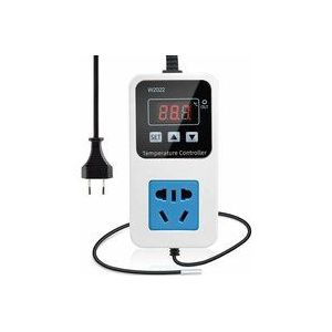 AC110V-220V Thermostatsteckdose Digitaler Temperaturregler Kühlen und Heizen mit NTC-Sensor für Samenkeimung, Reptilien und Brauen