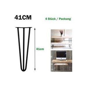 Dayplus - Schwerlast 16 Zoll Schwarz Möbelfüße, 4er Set, Hairpin Legs Austauschbare Tisch &Schrank Beine Haarnadelbeine Tischgestell, mit