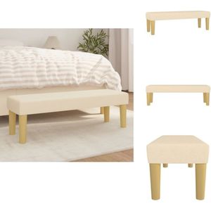 Vidaxl - Sitzbank Creme 100x30x30 cm Stoff - Sitzbank - Cremefarben - Wohnzimmermöbel - Polsterbank - Sofaersatz