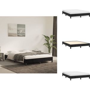 Vidaxl - Bettgestell ohne Matratze Schwarz 140x200 cm Samt - Samtbettwäsche - Doppelbett - Boxspringbett - Lattenrost - Schlafzimmer Dekoration