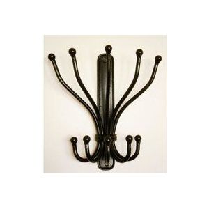 Wandhaken Steve Garderobe Kleiderhaken schwarz 5 Haken Wandgarderobe