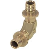 Flex Bogen 90 Grad druckverlustoptimiert Dimension 63x63mm, Siliziumbronze - Tece