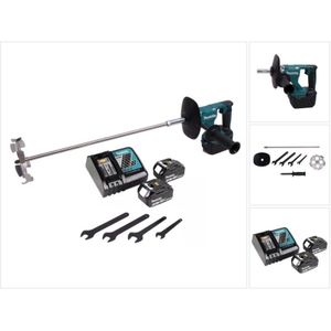 Dut 130 rm Akku Rührgerät 18V M14 Brushless + 2x Akku 4,0Ah + Ladegerät - Makita