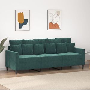 3-Sitzer-Sofa Dunkelgrün 180 cm Samt