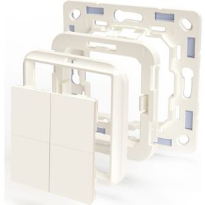 Shelly - Wandtaster-Adapter 232793 , 4-fach, weiß
