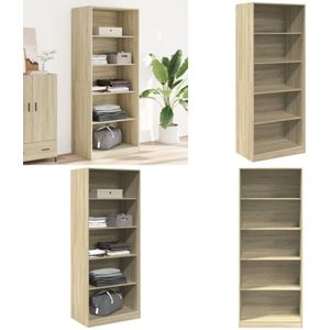 Vidaxl - Kleiderschrank Sonoma-Eiche 80x50x200 cm Holzwerkstoff - Schlafzimmermöbel - Kleiderschrank - Holzschrank - Kommode - Aufbewahrung - Home &