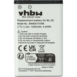 Vhbw - Akku Ersatz für Garmin 010-11935-00 für Bluetooth gps Empfänger (1200mAh, 3,7V, Li-Ion)