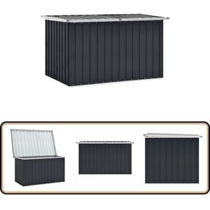 Gartenbox Anthrazit 149x99x93 cm - Gartenbox - Stahlausstattung - Auflagenbox - Gartendekoration - Gartenorganisation