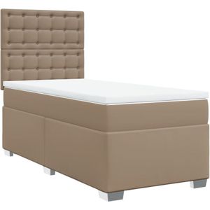 Vidaxl - Boxspringbett Matratze Cappuccino-Braun 100x200cm Kunstleder