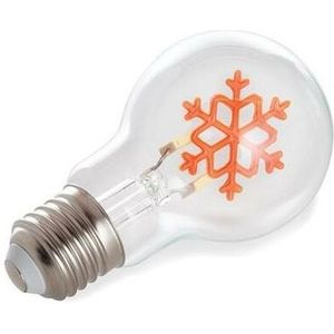 Deco bulb - LED-Leuchtmittel - Schneeflocke - goldfarbenes Filament - E27