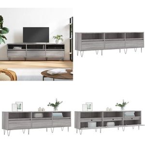 Vidaxl - TV-Schrank Grau Sonoma 150x30x44,5 cm Holzwerkstoff - tv Schrank - Holz Sideboard - Fernsehtisch - Regal Grau - Wohnzimmer Möbel - Home &
