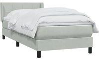 Vidaxl - Boxspringbett mit Matratze Dunkelgrün 80x210 cm Samt