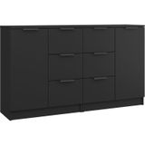 Vidaxl - Sideboards 2 Stk. Schwarz 60x30x70 cm Holzwerkstoff