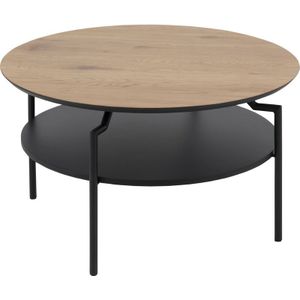 Gold Couchtisch Ø80 cm Schwarz.