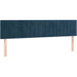 Kopfteile 2 Stk. Dunkelblau 80x5x78/88 cm Samt Vidaxl