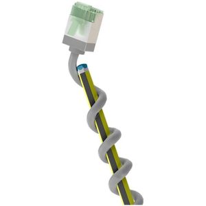 Ultraflexibles CAT 8.1 Patchkabel, slim, U/FTP, grau, extrakurze Stecker, 99,9 % sauerstofffreier Kupferleiter (OFC), LSZH, TPE-Mantel, AWG 32.