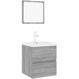 Vidaxl - Badmöbel-Set Grau Sonoma Holzwerkstoff
