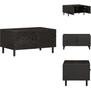 Vidaxl - Couchtisch Schwarz 80x50x40 cm Massivholz Mango - Couchtisch - Wohnzimmertisch - Mangoholztisch - Schwarz - Sideboard