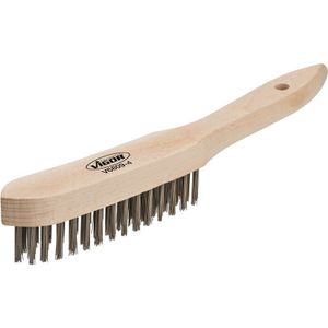 Vigor - Drahtbürste ∙ Stahl ∙ 4-reihig ∙ V6809-4 ∙ Länge: 150 mm