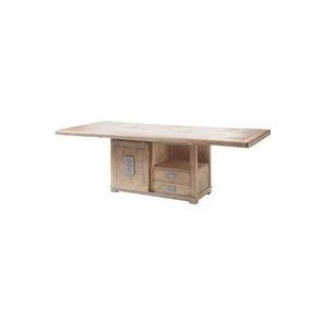 Esstisch Mango 200x100x76 whitewash lackiert railway 398