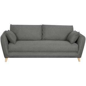 Miliboo - Schlafsofa skandinavisch 3 Plätze grau anthrazit creep