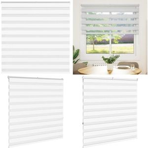 Vidaxl - Zebrarollo Weiß 140x150 cm Stoffbreite 135,9 cm Polyester
