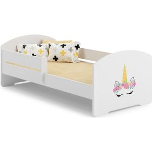 Luk Einzelbett 140x70 mit Kunstwerk - Einhornhorn