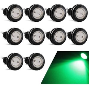 Linghhang - Grün) 10 Stück superhelle 23-mm-Eagle-Eye-Licht-LED-Tagfahrlichter drl Hochleistungs-9-W-Nebelscheinwerfer Rückfahrlicht