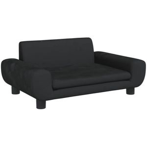 Kindersofa Schwarz 70x45x33 cm Samt Vidaxl
