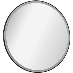 Fackelmann - led Spiegel new york / Wandspiegel mit umlaufender LED-Beleuchtung / Maße (b x h x t): ca. 80 x 80 x 3 cm / runder Spiegel mit
