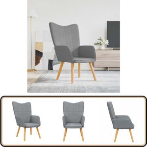 Relaxsessel Hellgrau Stoff - Sessel - Relaxsessel - Bequemlichkeit - Wohnraum Dekoration - Grau Sofa