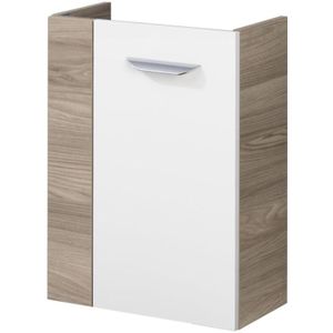 Fackelmann - luxor Waschbeckenunterschrank schmal – Unterschrank für Waschtisch im Gäste-WC (44 cm x 60 cm x 24,3 cm) – Türanschlag rechts – sbc